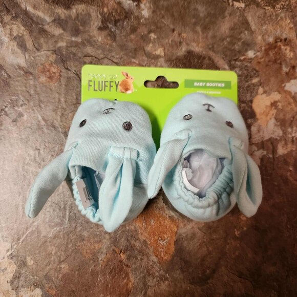 Happy Go Fluffy Bunny Baby Booties - Size 0-6months - NWT - Picture 2 of 4